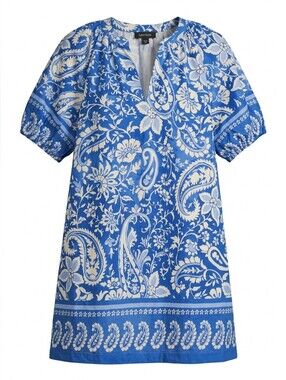 NWOT Karen Kane  Puff Sleeve Cotton Peasant Dress Size XS